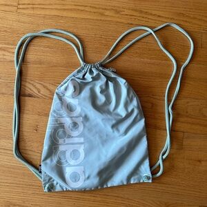 Adidas drawstring backpack in mint green and white - court lite sackpack